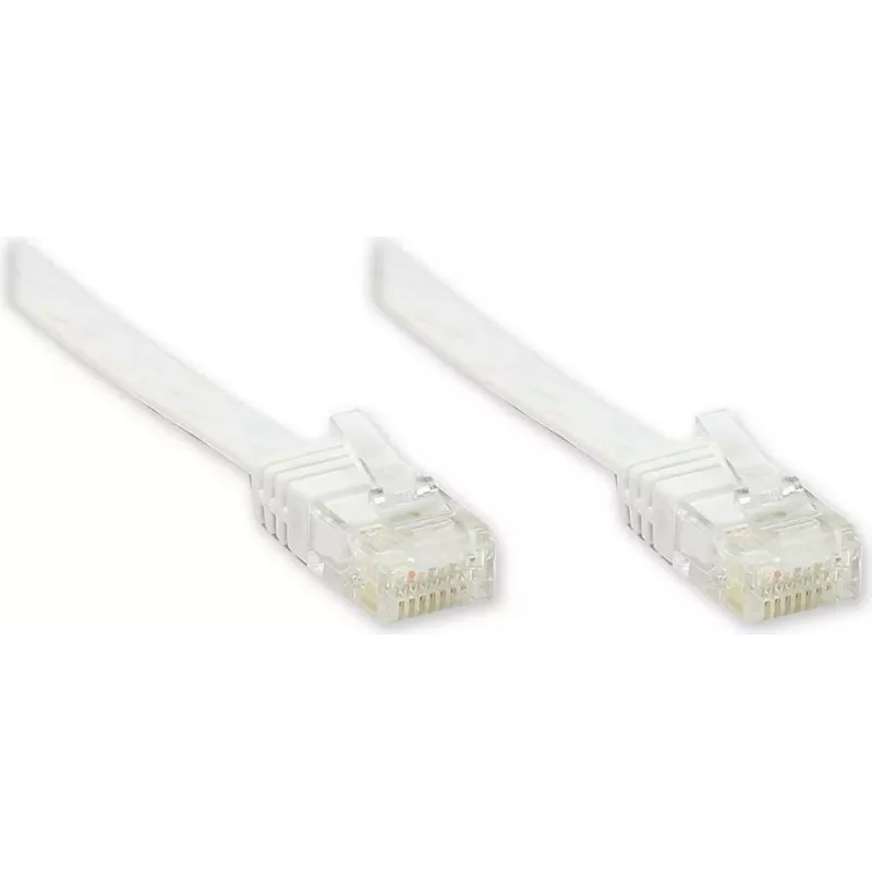 GoodConnections Cat. 6 U/UTP Flach-Patchkabel, Weiß, 1,0 m (806U-F010)
