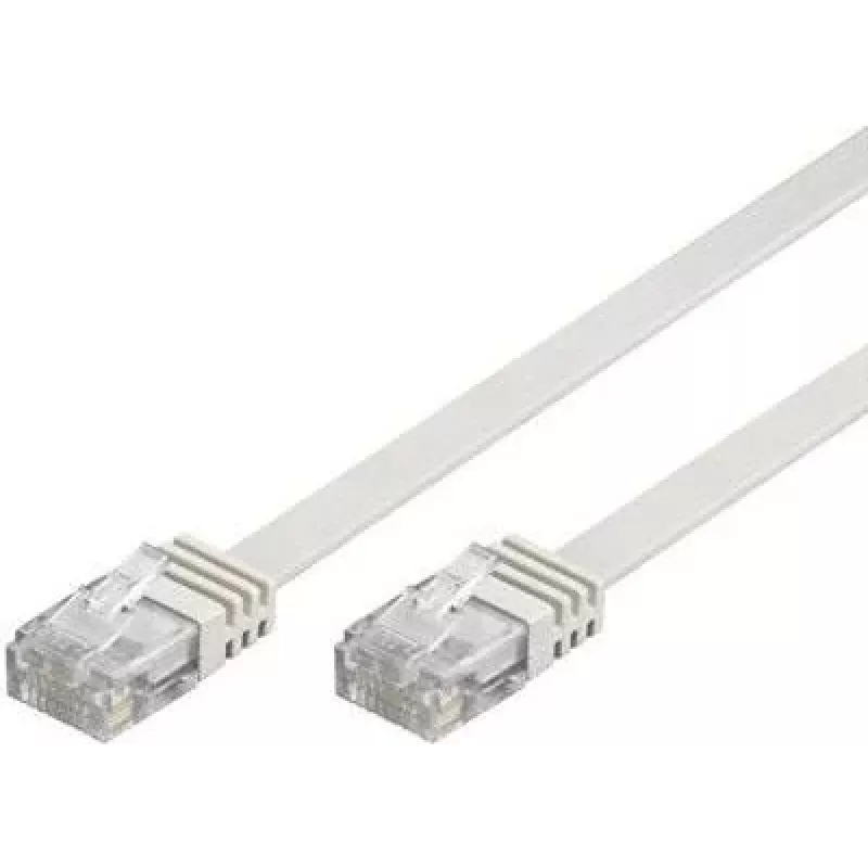 GoodConnections Cat. 6 U/UTP Flach-Patchkabel, Weiß, 1,0 m (806U-F010)