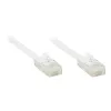 GoodConnections Cat. 6 U/UTP Flach-Patchkabel, Weiß, 1,0 m (806U-F010)