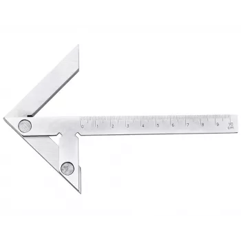 Donau Elektronik MLZW90 Zentrierwinkel 90° Aluminiumlegierung Zentrierfinder für Holzbearbeitung und Metallbearbeitung, 100 mm Kapazität