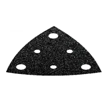 FEIN Delta Schleifblatt mit Klettverschluss, gelocht, Körnung 120, Eckmaß 80 mm, 50er-Pack (63717112017)
