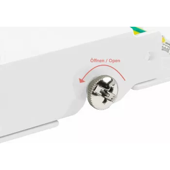 GoodConnections GC-N0113 Desktop Cat.6 8-Port STP Patch Panel, 0,5U, werkzeuglos, Reinweiß RAL9010