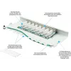 GoodConnections GC-N0113 Desktop Cat.6 8-Port STP Patch Panel, 0,5U, werkzeuglos, Reinweiß RAL9010
