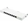 GoodConnections GC-N0113 Desktop Cat.6 8-Port STP Patch Panel, 0,5U, werkzeuglos, Reinweiß RAL9010