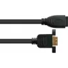 Good Connections HDMI-Installationskabel, HDMI Typ A Buchse auf Panel-Mount-Buchse, 0,3 m, Schwarz HDMI-AD23