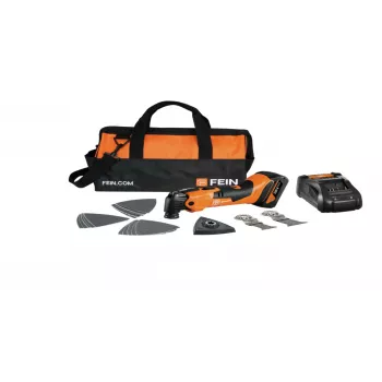 Fein AMM 500 Plus Akku-Oszillierendes Multitool-Set mit 2x 18V 4Ah Akkus, ALG 80 Schnellladegerät, StarlockPlus, QuickIN, Anti-Vibration, im Koffer 71293870000