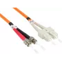 GoodConnections OM2 Duplex Multimode LWL Patchkabel ST/SC, 50/125µm, 5m, Orange LW-805TC