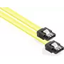 GoodConnections SATA 6 Gb/s Kabel mit Metallklammer, 0,50 m, Gelb 5047-A05Y