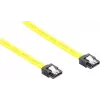 GoodConnections SATA 6 Gb/s Kabel mit Metallklammer, 0,50 m, Gelb 5047-A05Y