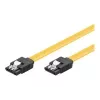 GoodConnections SATA 6 Gb/s Kabel mit Metallklammer, 0,50 m, Gelb 5047-A05Y