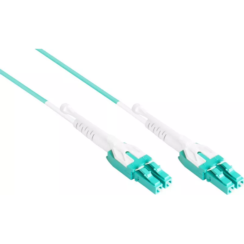 GoodConnections Alcasa LW-U820LC3 Duplex Multimode OM3 LC auf LC Glasfaser-Patchkabel, 20 m, Aqua