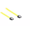 GoodConnections SATA 6 Gb/s Kabel mit Metallklammer, 0,70 m, Gelb 5047-A07Y