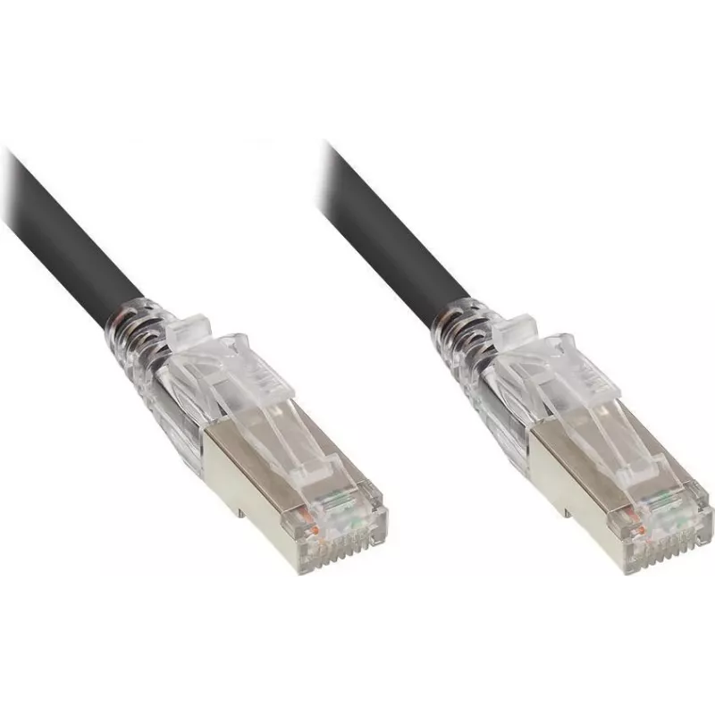 GoodConnections Cat.6A S/FTP Patchkabel mit RNS® Latch-Schutz, LSZH, 5m, Schwarz 8060-HV050S