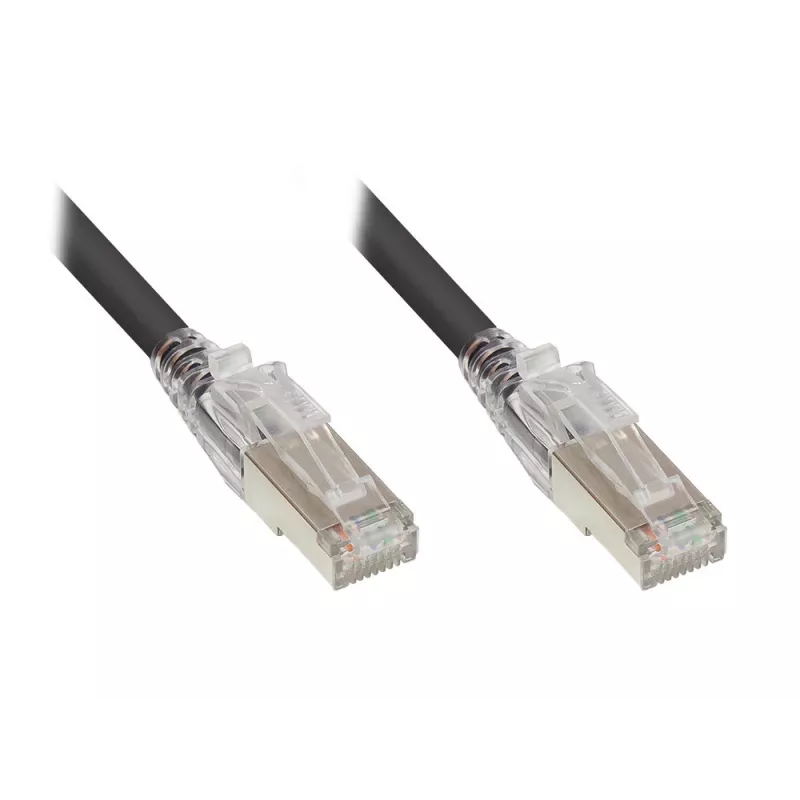 GoodConnections Cat.6A S/FTP Patchkabel mit RNS® Latch-Schutz, LSZH, 5m, Schwarz 8060-HV050S
