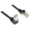 GoodConnections Cat. 5e F/UTP Patchkabel, 2m, Schwarz, 90° auf gerade RJ45 805S-020EWI