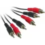 Good Connections AVB-02 3x RCA Stecker auf 3x RCA Stecker Composite Video + Stereo Audio Kabel, 2m, Schwarz