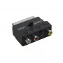 GoodConnections Alcasa 5525-3CU SCART auf 3x RCA + S-Video Adapter mit Richtungsschalter, Schwarz