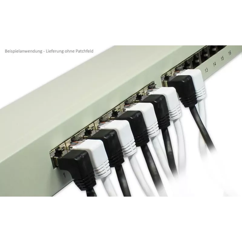 GoodConnections Cat. 5e F/UTP Patchkabel, 2m, Beide Enden 90° nach unten gewinkelt, Weiß 805W-020WI