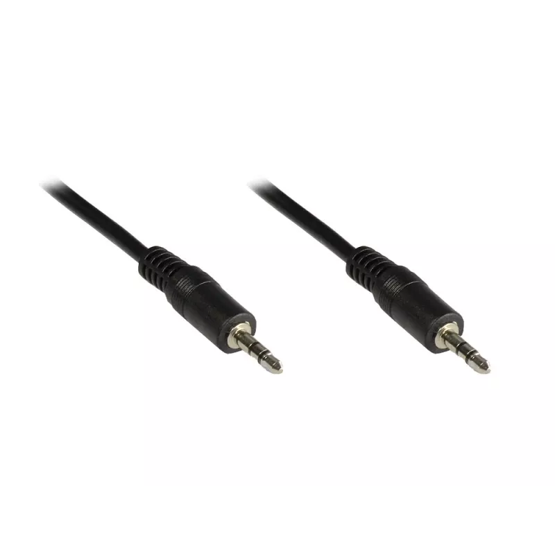 GoodConnections 3,5mm Stereo-Klinkenkabel 2,5m Stecker auf Stecker Schwarz 1970-02