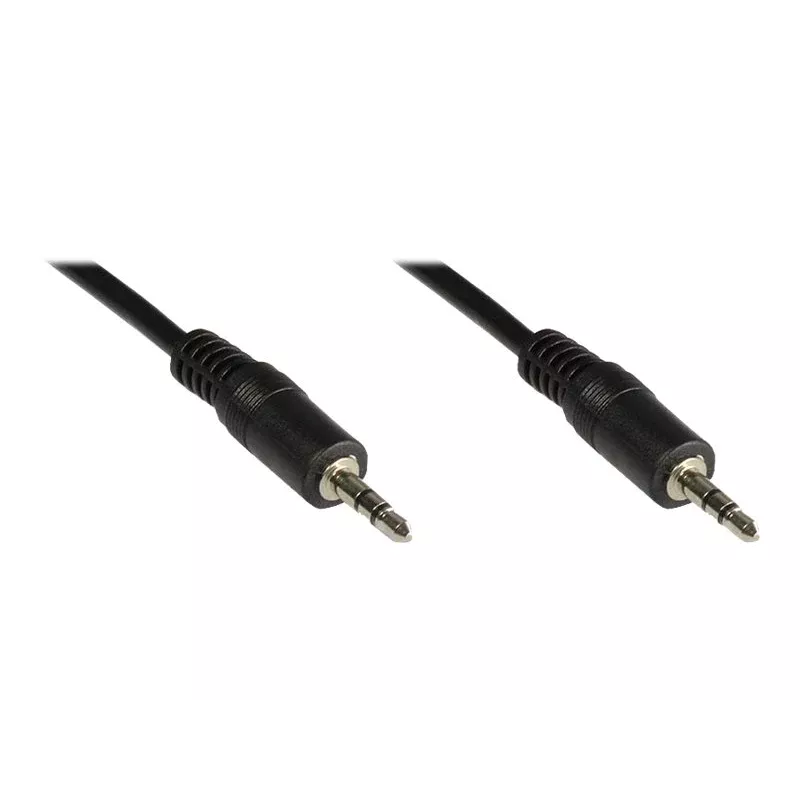GoodConnections 3,5mm Stereo-Klinkenkabel 2,5m Stecker auf Stecker Schwarz 1970-02