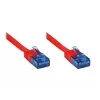 Good Connections Cat.6a U/UTP Flach-Patchkabel, RJ45, 500 MHz, Rot, 3 m 8060-HF030R