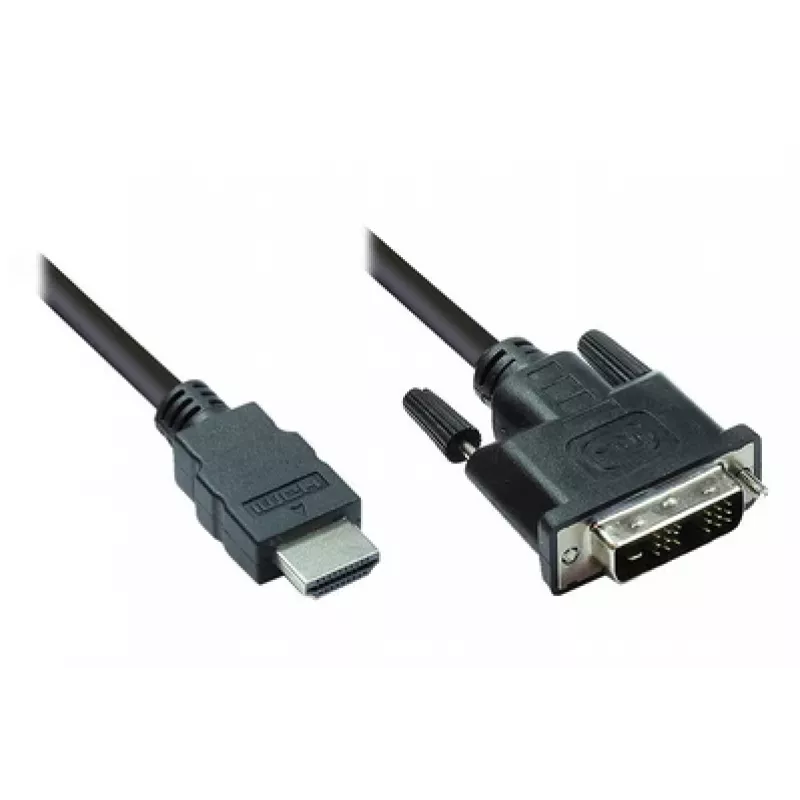 Good Connections HDMI auf DVI-D Single Link Videokabel 1m Schwarz 4510-DD1