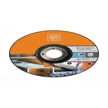 Fein 63709013010 Gerade Trennscheibe 125 mm x 22,23 mm, 1,0 mm Dicke, für Edelstahl und Metall, 25er-Pack