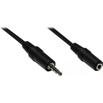 GoodConnections AS-35V3 3,5mm Stereo-Audio-Verlängerungskabel, Stecker auf Buchse, 3m, Schwarz