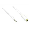 GoodConnections AS-35V4W2 3,5mm 4-poliges Audio-Verlängerungskabel, Stecker auf Buchse, Weiß, 2m