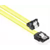 GoodConnections SATA 6 Gb/s Kabel mit Metallklammer, gewinkelt, 0,50 m, Gelb 5047-AW05Y