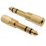 Delock 65361 Audio-Adapter 6,35 mm Klinkenstecker auf 3,5 mm Klinkenbuchse 3-Pin TRS Metall