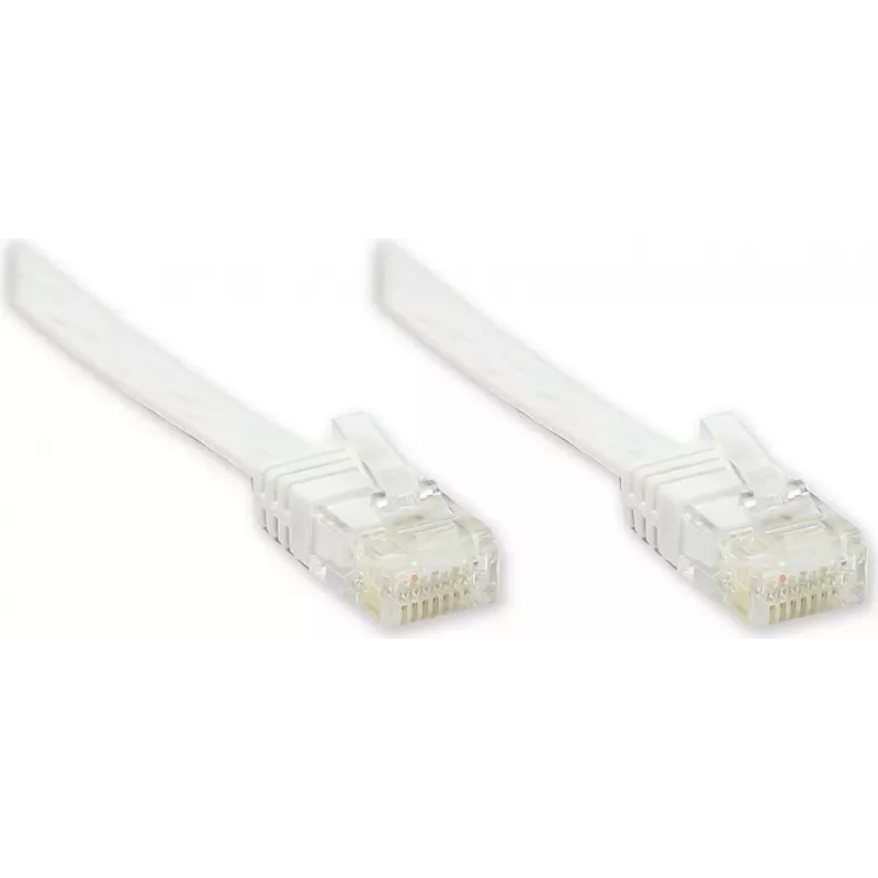 GoodConnections Cat. 5e U/UTP Flach-Patchkabel, 7,5 m, Weiß 805U-F507W