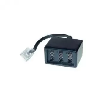 Alcasa T3A-NFN RJ-45 Adapter, Stecker/Buchse, Schwarz