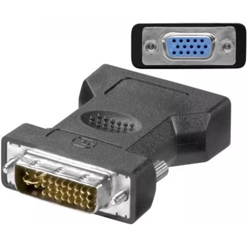 GoodConnections VGA-Buchse auf DVI 24+5 Stecker Adapter (VGA-DVI)