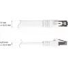 GoodConnections Cat. 8.1 Flach-Patchkabel U/FTP PiMF LSZH Weiß 0,5m 40Gbps 2000MHz 8080-F005W
