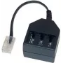 GoodConnections Telefonadapter RJ45 (8P4C) Stecker auf TAE-F Buchse, 20cm, Schwarz T4A-NFF