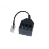 GoodConnections Telefonadapter RJ45 (8P4C) Stecker auf TAE-F Buchse, 20cm, Schwarz T4A-NFF