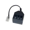 GoodConnections Telefonadapter RJ45 (8P4C) Stecker auf TAE-F Buchse, 20cm, Schwarz T4A-NFF