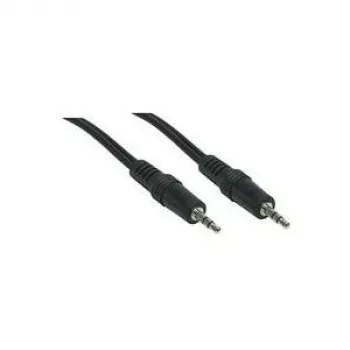 GoodConnections 3,5mm Stereo-Audiokabel Stecker auf Stecker, 1,5m, vergoldet, Schwarz (1970-EX)