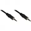 GoodConnections 3,5mm Stereo-Audiokabel Stecker auf Stecker, 1,5m, vergoldet, Schwarz (1970-EX)