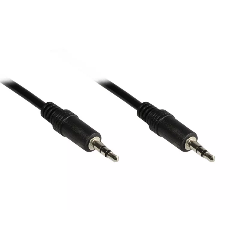 GoodConnections 3,5mm Stereo-Audiokabel Stecker auf Stecker, 1,5m, vergoldet, Schwarz (1970-EX)