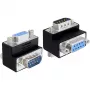 Delock Adapter D-Sub 9 Pin Stecker auf Buchse 270° gewinkelt Schwarz 65265