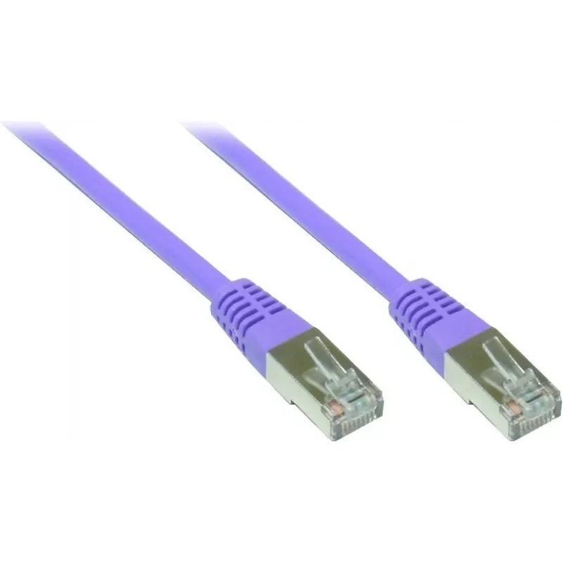GoodConnections Alcasa 0,3m Cat5e SF/UTP RJ45 Patchkabel, Violett 855V-003