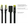 GoodConnections Cat.7 S/FTP RJ45 Verlängerungskabel mit Rastnasenschutz, halogenfrei, 1m, Schwarz 8070VR-010S