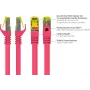 GoodConnections 8070R-400M Cat.7 S/FTP RJ45 Patchkabel, PiMF, halogenfrei, 600 MHz, OFC, RNS-Rastnasenschutz, 40 m, Magenta