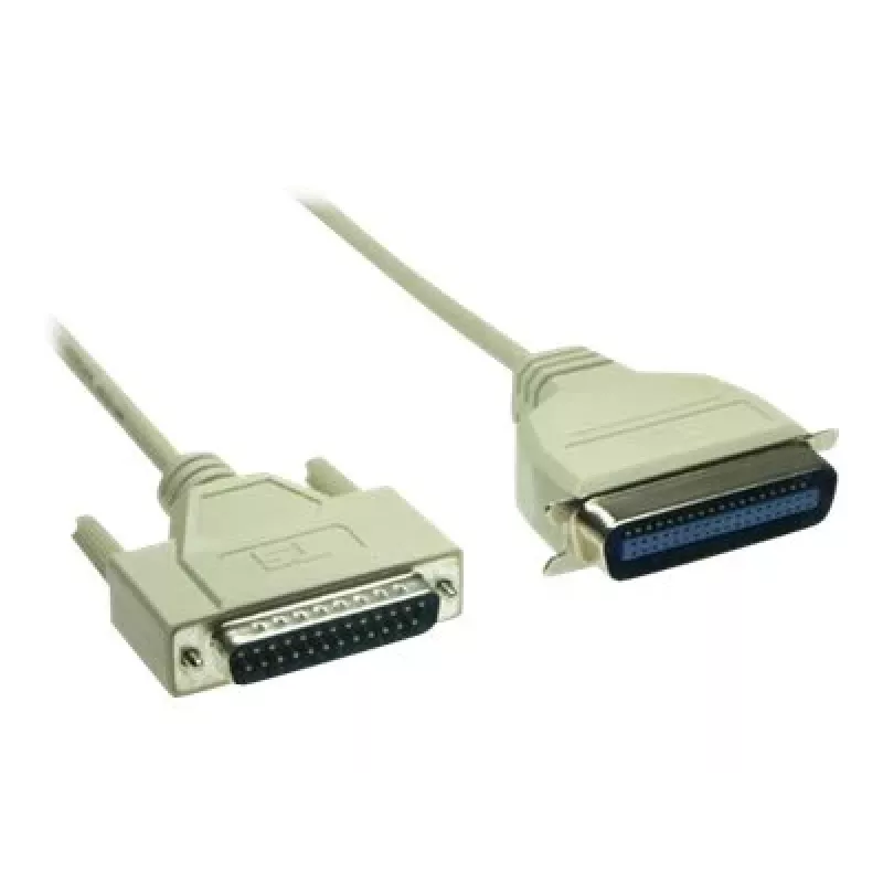 GoodConnections Premium Paralleldruckerkabel, DB25 Stecker auf Centronics 36 Stecker, 0,6 m, Grau, Doppelt Geschirmt 4090-06