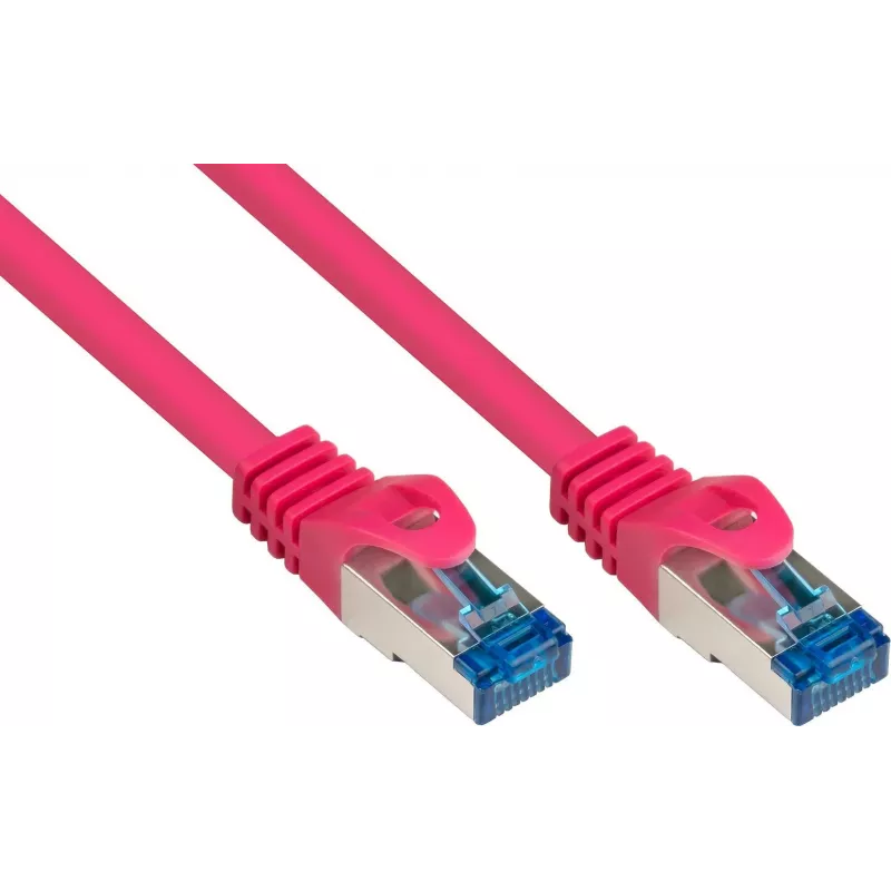 GoodConnections RNS® Cat. 6A S/FTP Patchkabel mit Rastnasenschutz, halogenfrei, Magenta, 20m (8060-H200M)