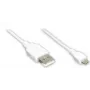 GoodConnections Alcasa USB 2.0 Kabel, USB-A auf Micro-USB B, 3 m, Weiß 2510-MB03W