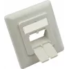 GoodConnections Zentraleinsatz 50x50mm mit Abdeckrahmen 80x80mm für Netzwerkdosen, Signalweiß RAL9003 (GC-N0155)