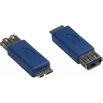 GoodConnections Alcasa USB-AD36 USB Micro-B Stecker auf USB-A Buchse Adapterkabel, 0,15 m, Blau